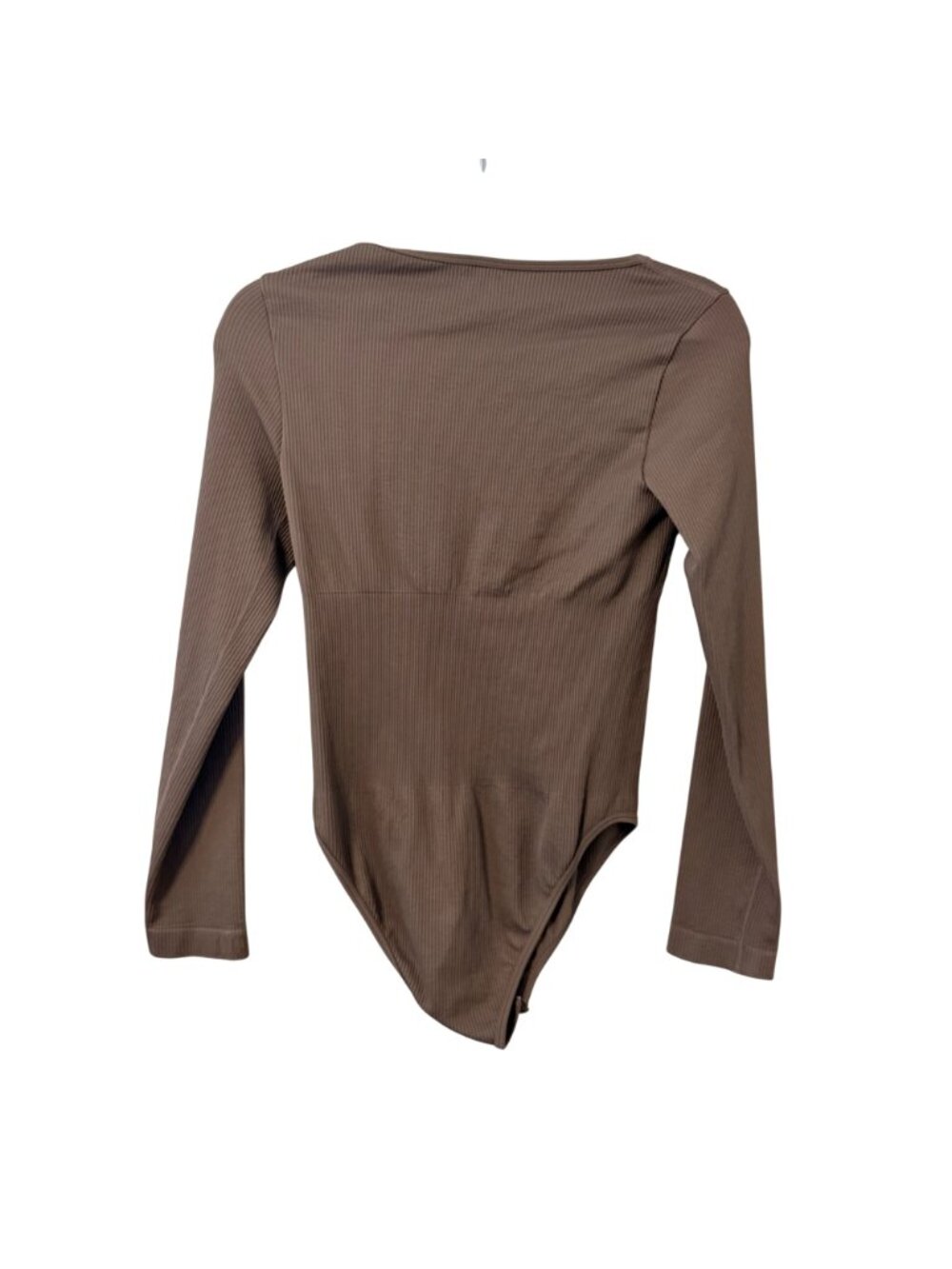OQQ Womens Light Brown Long-Sleeve Ribbed Bodysuit Sz Large - Picture 9 of 12